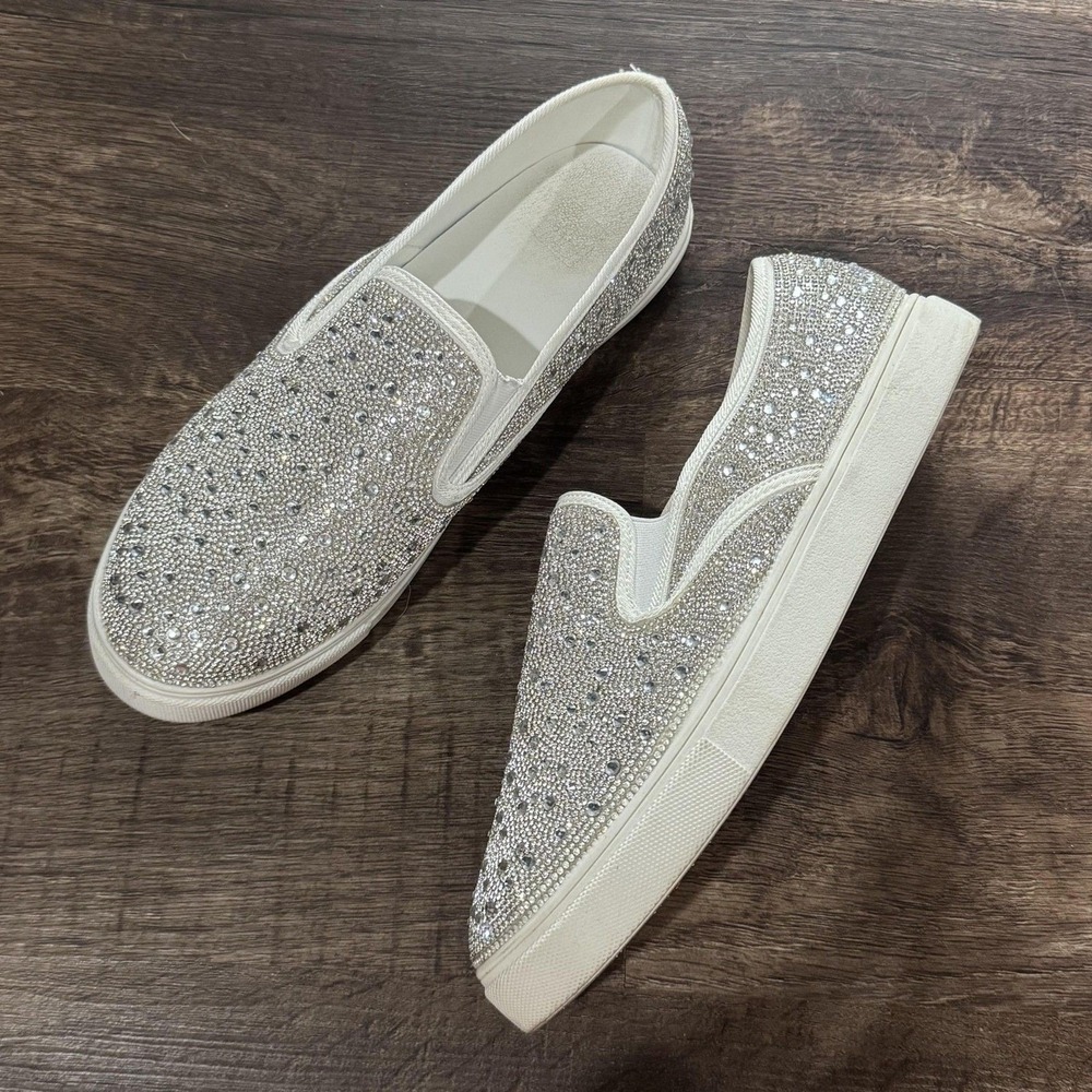 DB studio averie Rhinestone Womens Size 10 Sparkle slip on Sneakers